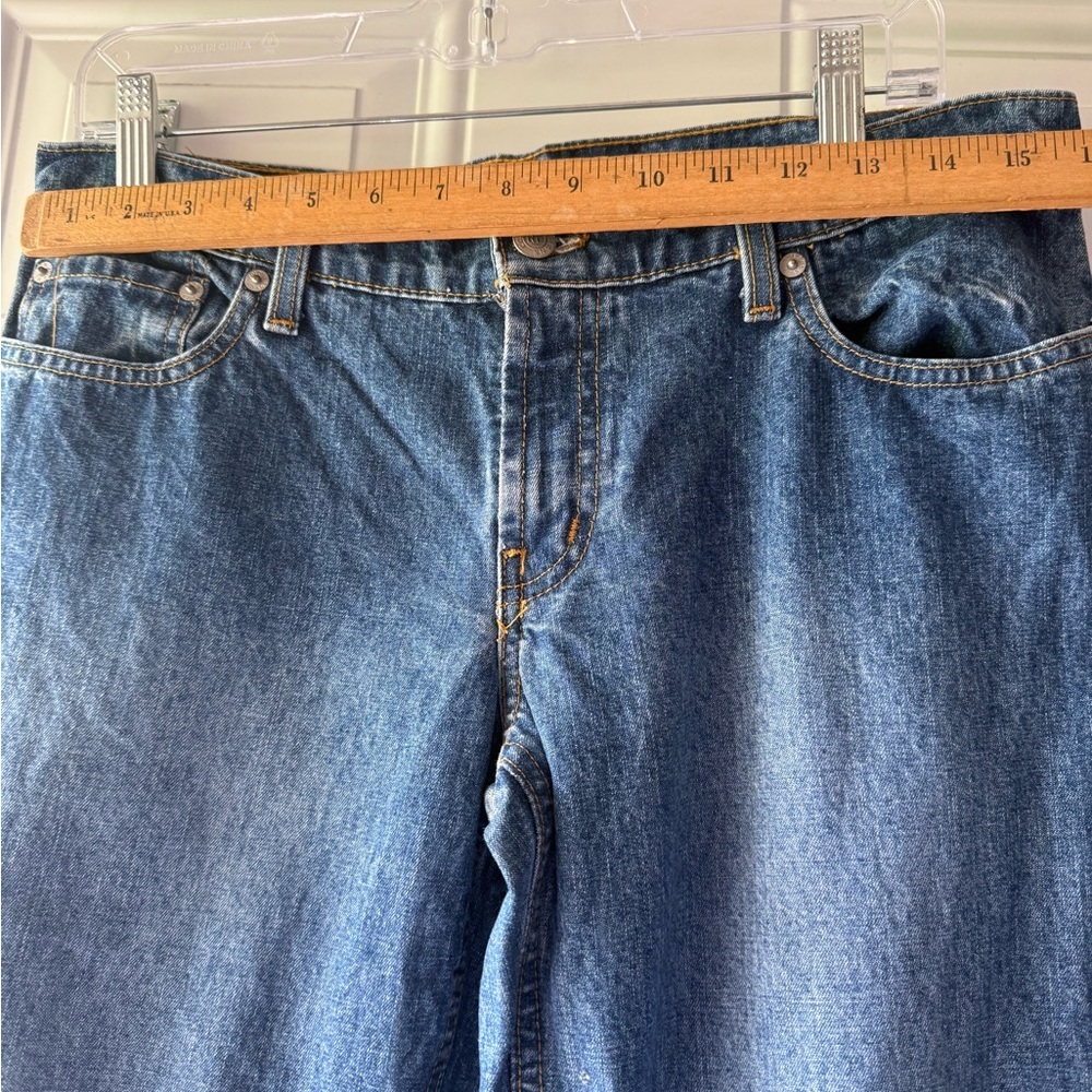 POLO Ralph Lauren Woman’s Hipster Flare Denim Blue Y2K Jeans - Picture 4 of 7